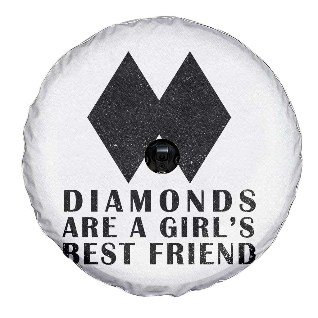 Funny Skiing Snowboarding Spare Tire Cover Diamonds Are A Girls Best Friend