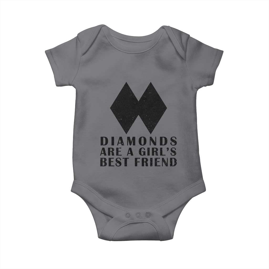 Funny Skiing Snowboarding Baby Onesie Diamonds Are A Girls Best Friend