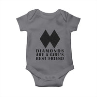 Funny Skiing Snowboarding Baby Onesie Diamonds Are A Girls Best Friend