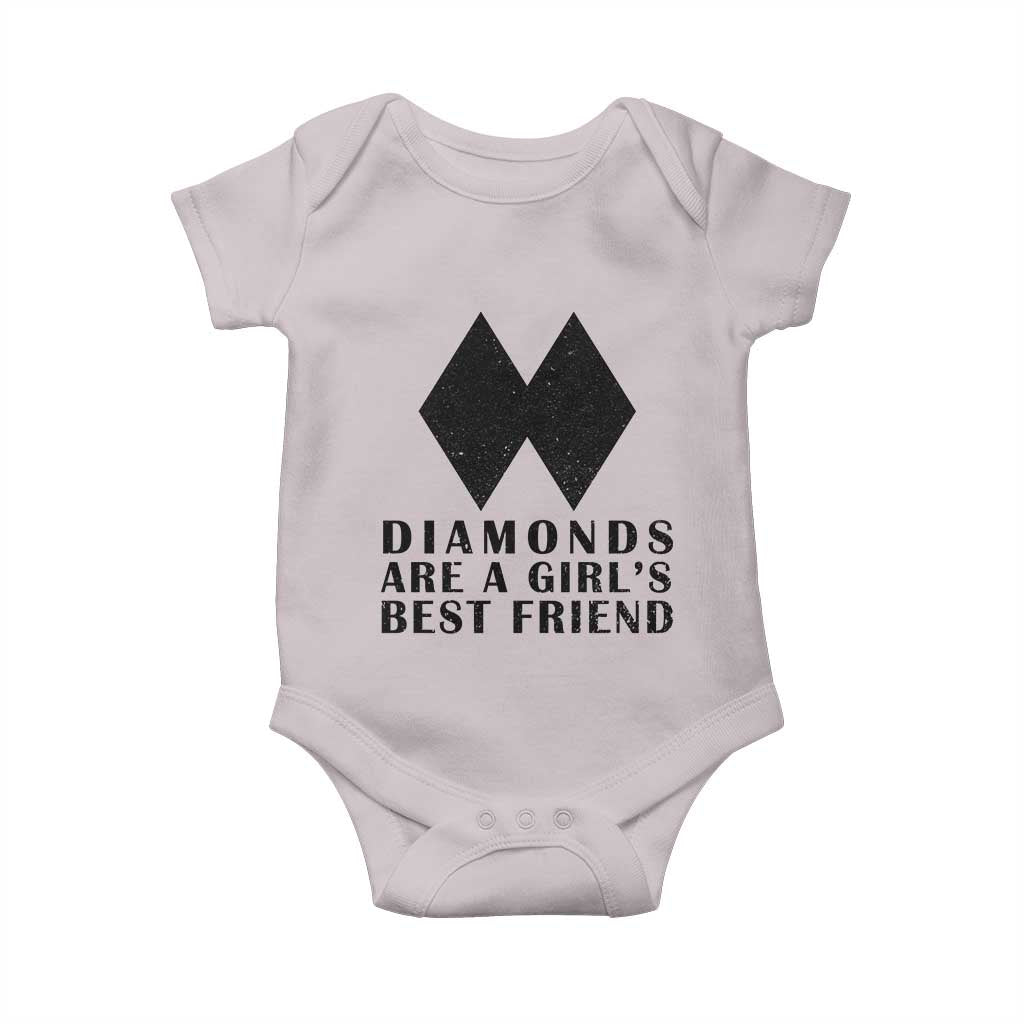 Funny Skiing Snowboarding Baby Onesie Diamonds Are A Girls Best Friend