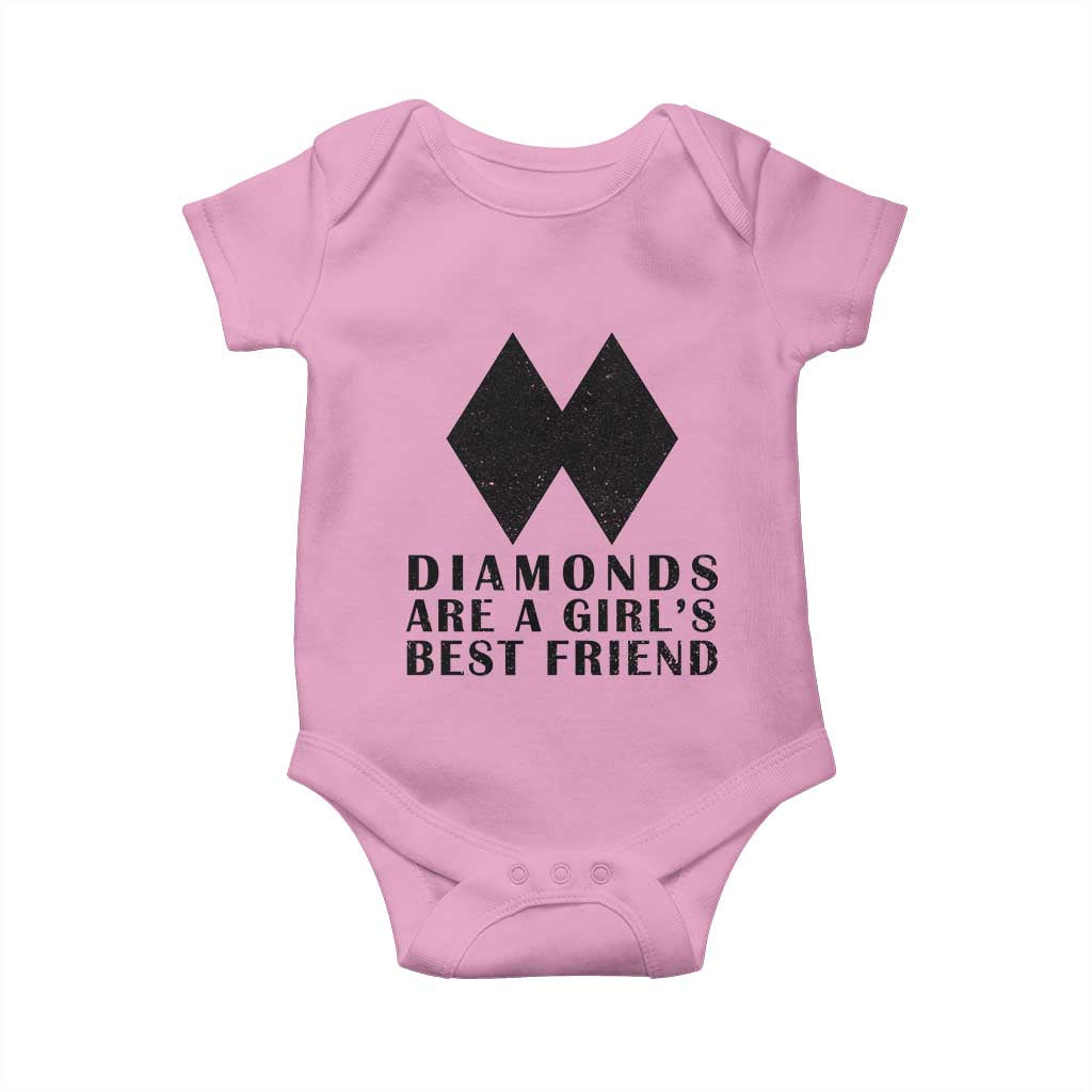 Funny Skiing Snowboarding Baby Onesie Diamonds Are A Girls Best Friend