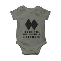 Funny Skiing Snowboarding Baby Onesie Diamonds Are A Girls Best Friend