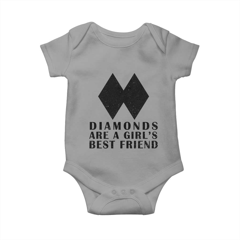 Funny Skiing Snowboarding Baby Onesie Diamonds Are A Girls Best Friend