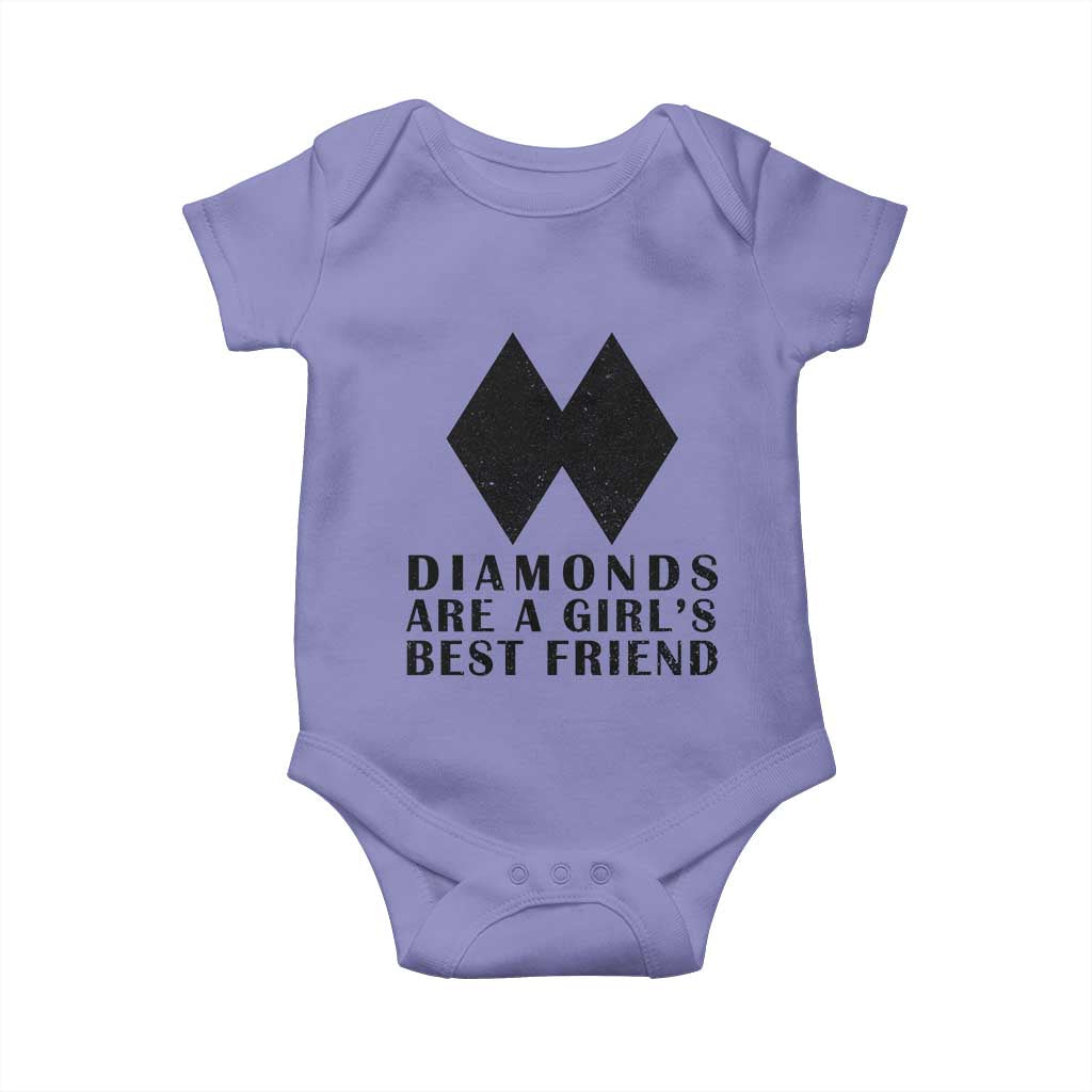 Funny Skiing Snowboarding Baby Onesie Diamonds Are A Girls Best Friend