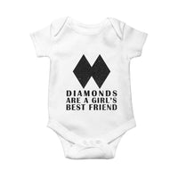 Funny Skiing Snowboarding Baby Onesie Diamonds Are A Girls Best Friend