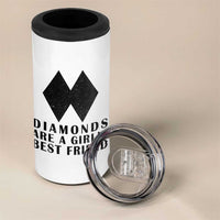 Funny Skiing Snowboarding 4 in 1 Can Cooler Tumbler Diamonds Are A Girls Best Friend