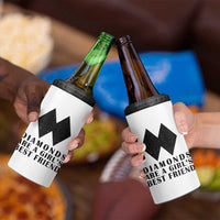 Funny Skiing Snowboarding 4 in 1 Can Cooler Tumbler Diamonds Are A Girls Best Friend