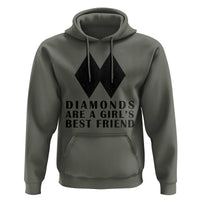 Funny Skiing Snowboarding Hoodie Diamonds Are A Girls Best Friend