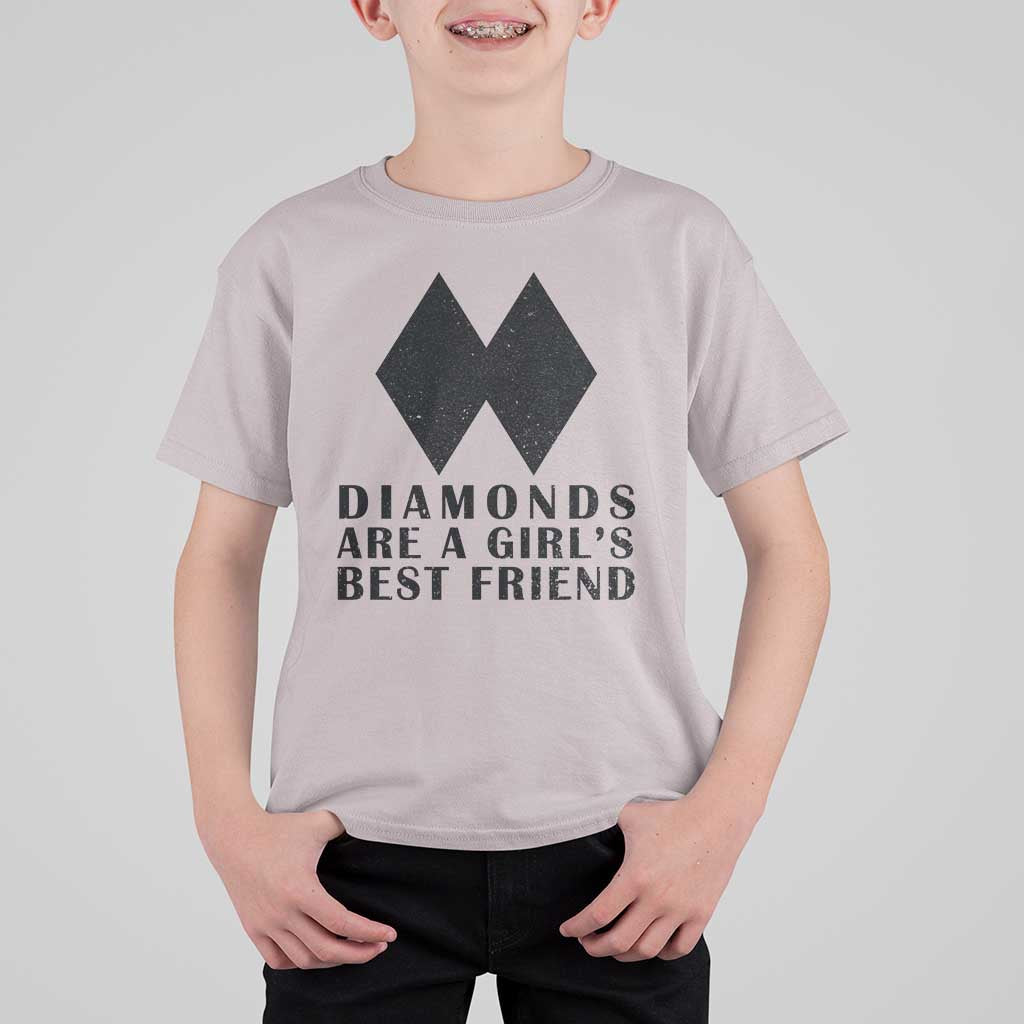 Funny Skiing Snowboarding T Shirt For Kid Diamonds Are A Girls Best Friend