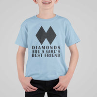 Funny Skiing Snowboarding T Shirt For Kid Diamonds Are A Girls Best Friend
