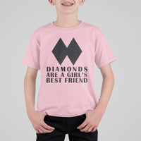 Funny Skiing Snowboarding T Shirt For Kid Diamonds Are A Girls Best Friend