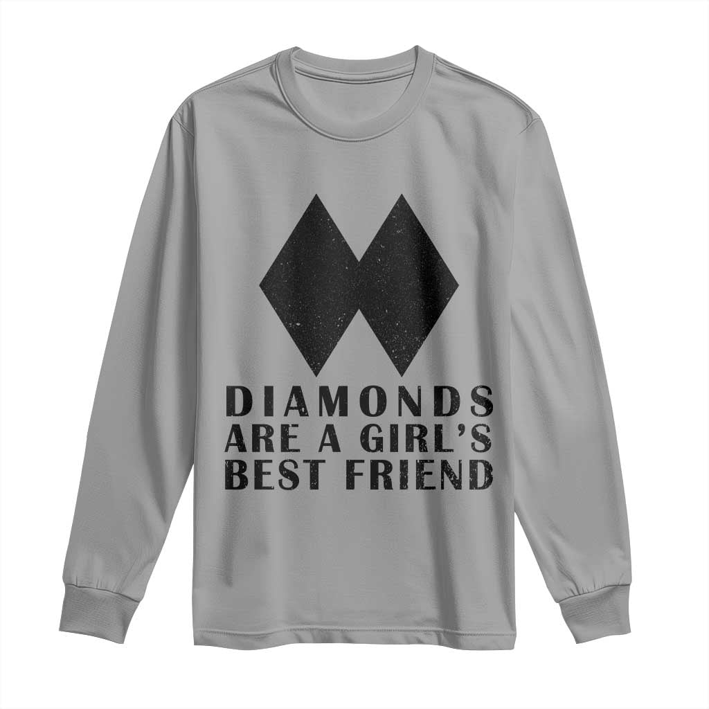 Funny Skiing Snowboarding Long Sleeve Shirt Diamonds Are A Girls Best Friend