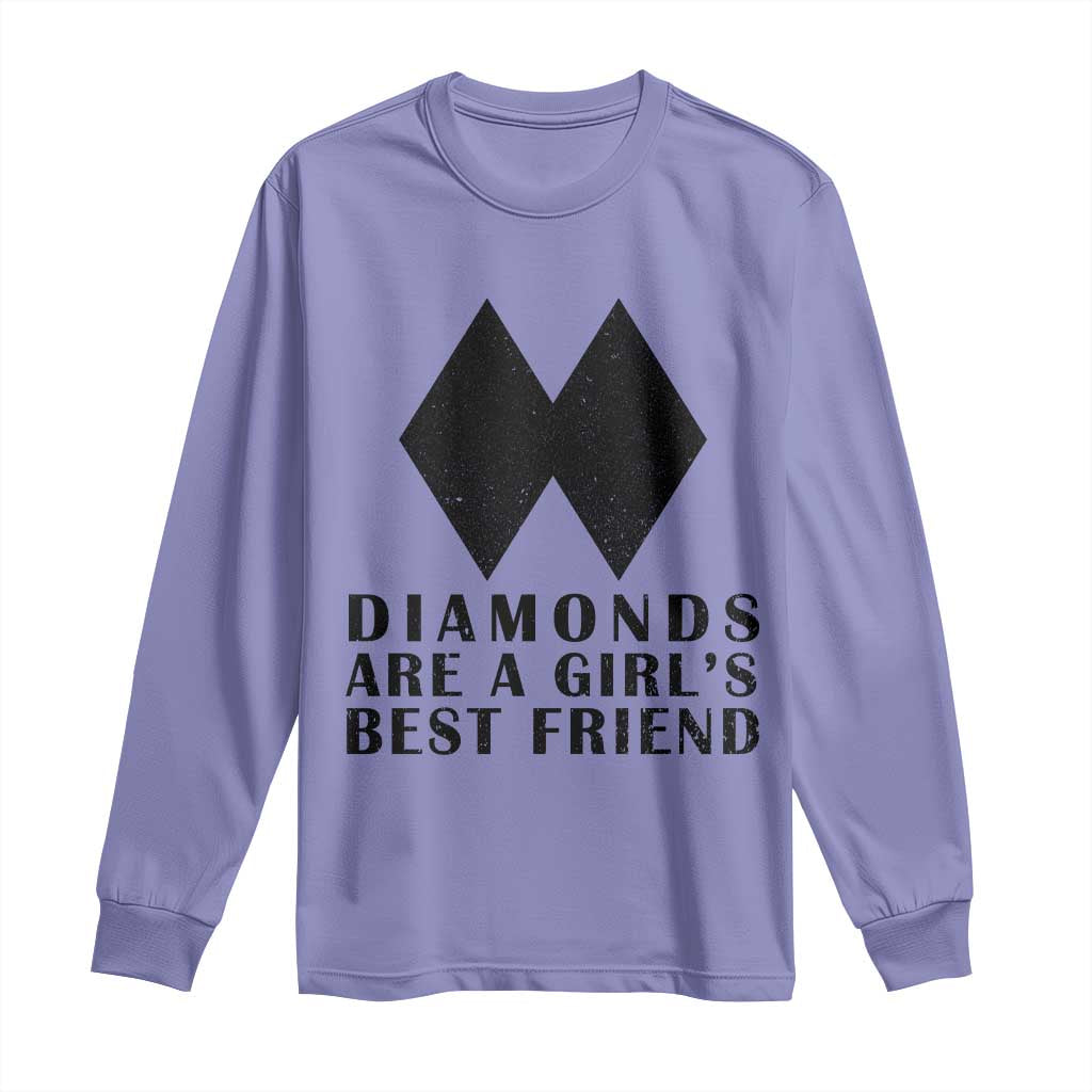 Funny Skiing Snowboarding Long Sleeve Shirt Diamonds Are A Girls Best Friend