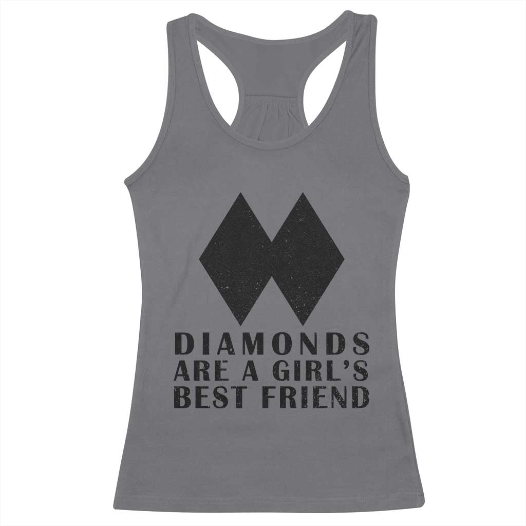 Funny Skiing Snowboarding Racerback Tank Top Diamonds Are A Girls Best Friend