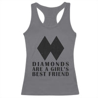 Funny Skiing Snowboarding Racerback Tank Top Diamonds Are A Girls Best Friend