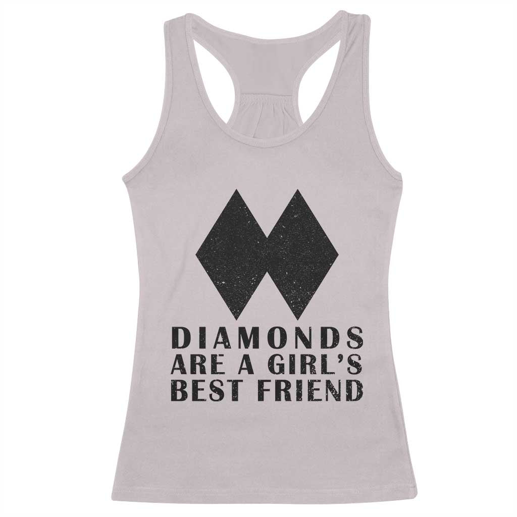 Funny Skiing Snowboarding Racerback Tank Top Diamonds Are A Girls Best Friend