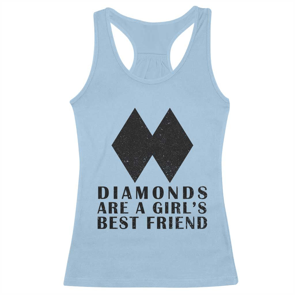 Funny Skiing Snowboarding Racerback Tank Top Diamonds Are A Girls Best Friend