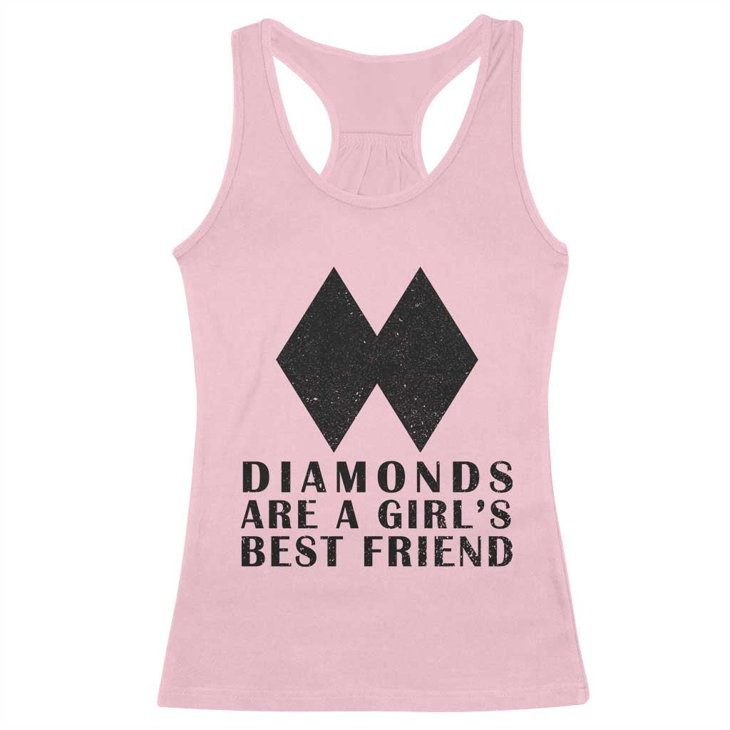 Funny Skiing Snowboarding Racerback Tank Top Diamonds Are A Girls Best Friend