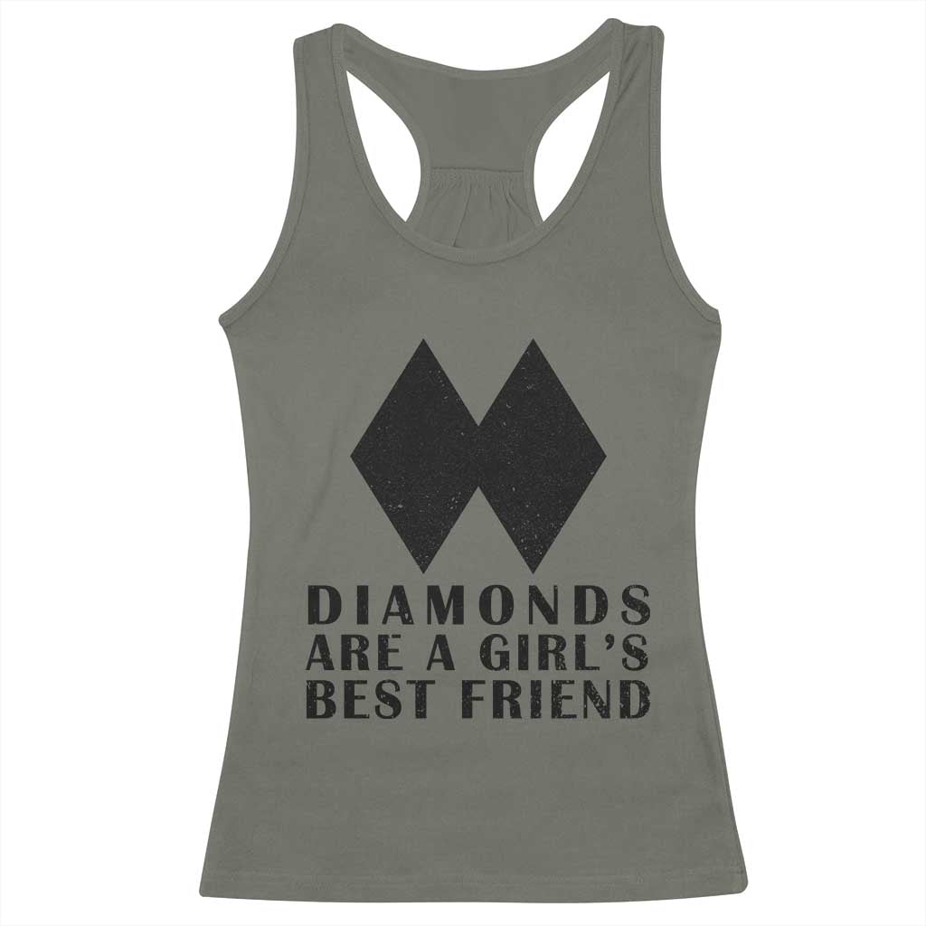 Funny Skiing Snowboarding Racerback Tank Top Diamonds Are A Girls Best Friend
