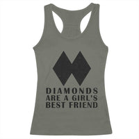 Funny Skiing Snowboarding Racerback Tank Top Diamonds Are A Girls Best Friend