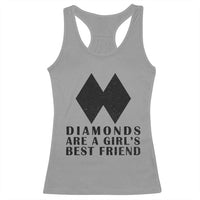 Funny Skiing Snowboarding Racerback Tank Top Diamonds Are A Girls Best Friend