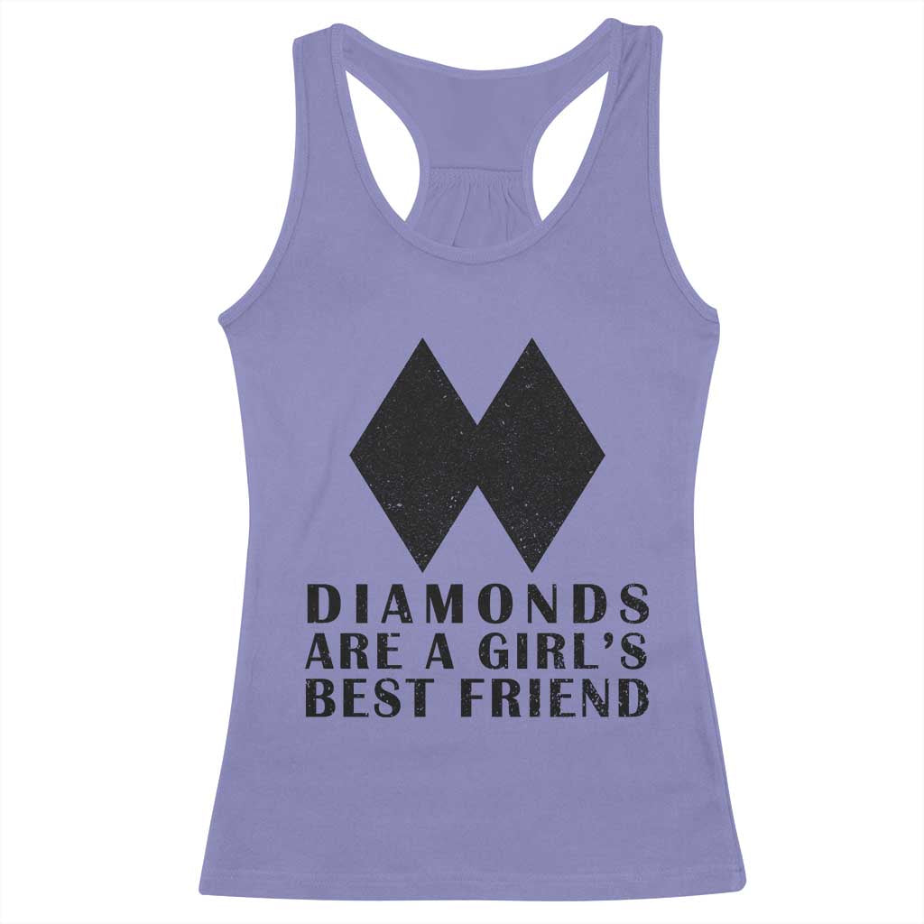 Funny Skiing Snowboarding Racerback Tank Top Diamonds Are A Girls Best Friend