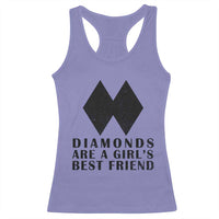 Funny Skiing Snowboarding Racerback Tank Top Diamonds Are A Girls Best Friend