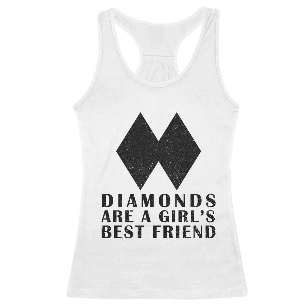 Funny Skiing Snowboarding Racerback Tank Top Diamonds Are A Girls Best Friend