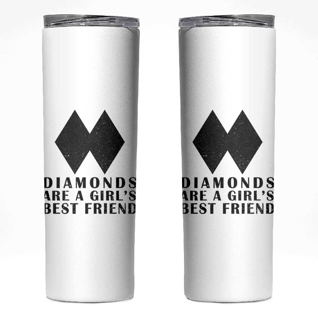 Funny Skiing Snowboarding Skinny Tumbler Diamonds Are A Girls Best Friend