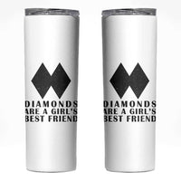 Funny Skiing Snowboarding Skinny Tumbler Diamonds Are A Girls Best Friend