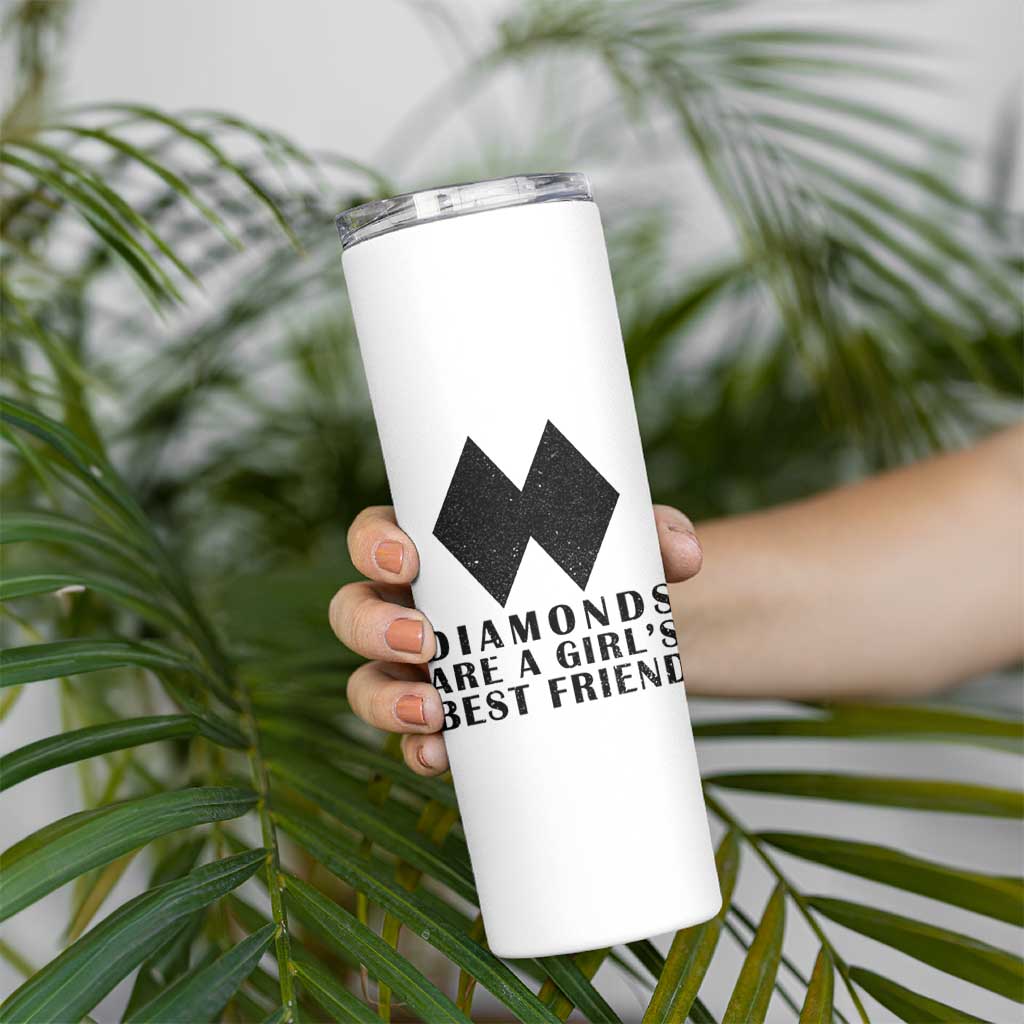 Funny Skiing Snowboarding Skinny Tumbler Diamonds Are A Girls Best Friend