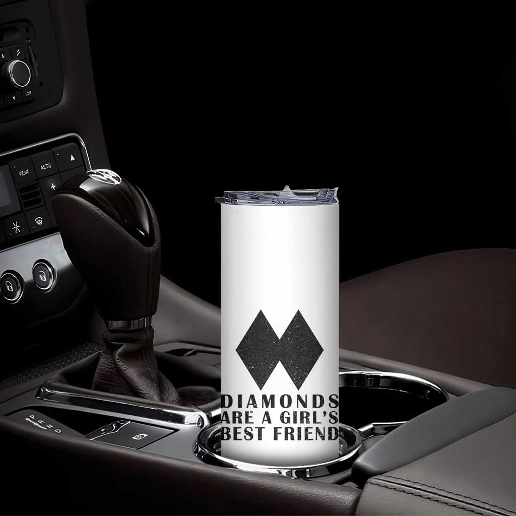 Funny Skiing Snowboarding Skinny Tumbler Diamonds Are A Girls Best Friend