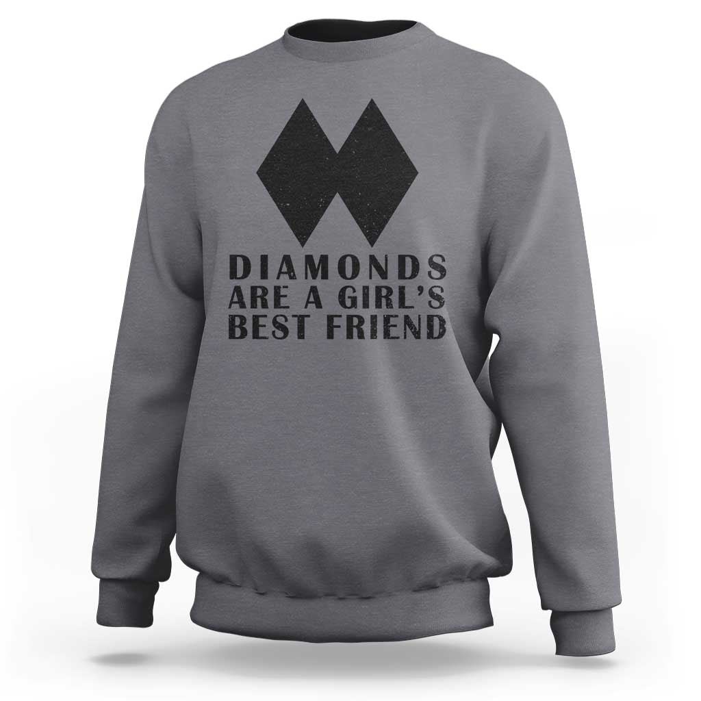 Funny Skiing Snowboarding Sweatshirt Diamonds Are A Girls Best Friend