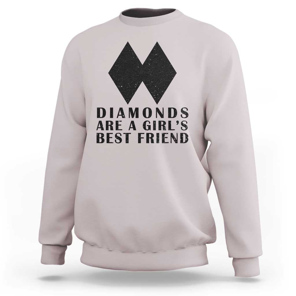Funny Skiing Snowboarding Sweatshirt Diamonds Are A Girls Best Friend