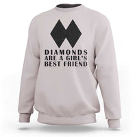 Funny Skiing Snowboarding Sweatshirt Diamonds Are A Girls Best Friend