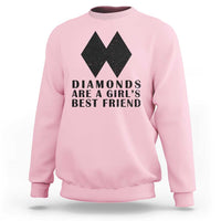 Funny Skiing Snowboarding Sweatshirt Diamonds Are A Girls Best Friend