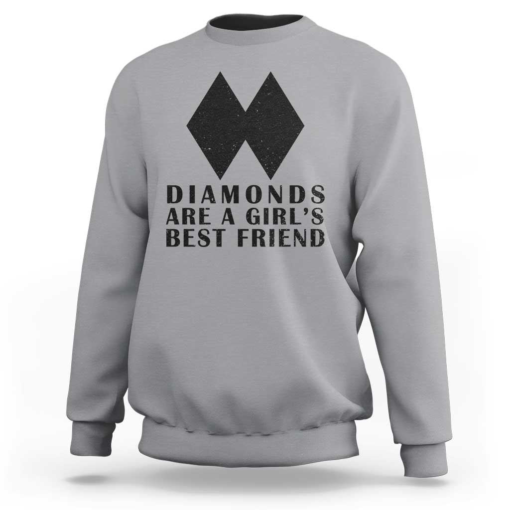 Funny Skiing Snowboarding Sweatshirt Diamonds Are A Girls Best Friend