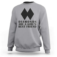 Funny Skiing Snowboarding Sweatshirt Diamonds Are A Girls Best Friend
