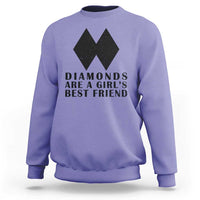 Funny Skiing Snowboarding Sweatshirt Diamonds Are A Girls Best Friend