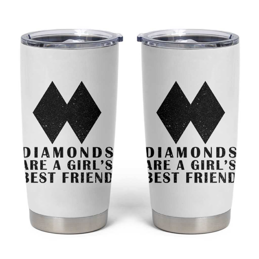 Funny Skiing Snowboarding Tumbler Cup Diamonds Are A Girls Best Friend