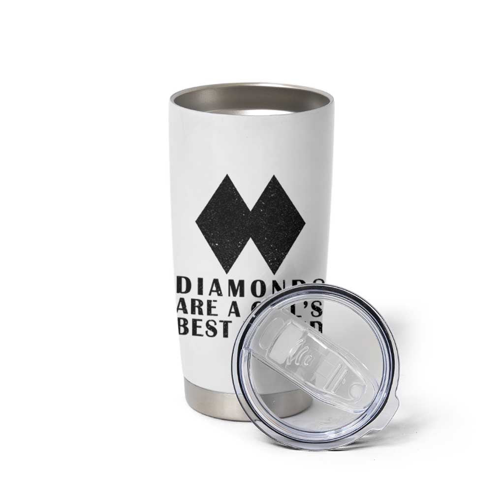 Funny Skiing Snowboarding Tumbler Cup Diamonds Are A Girls Best Friend