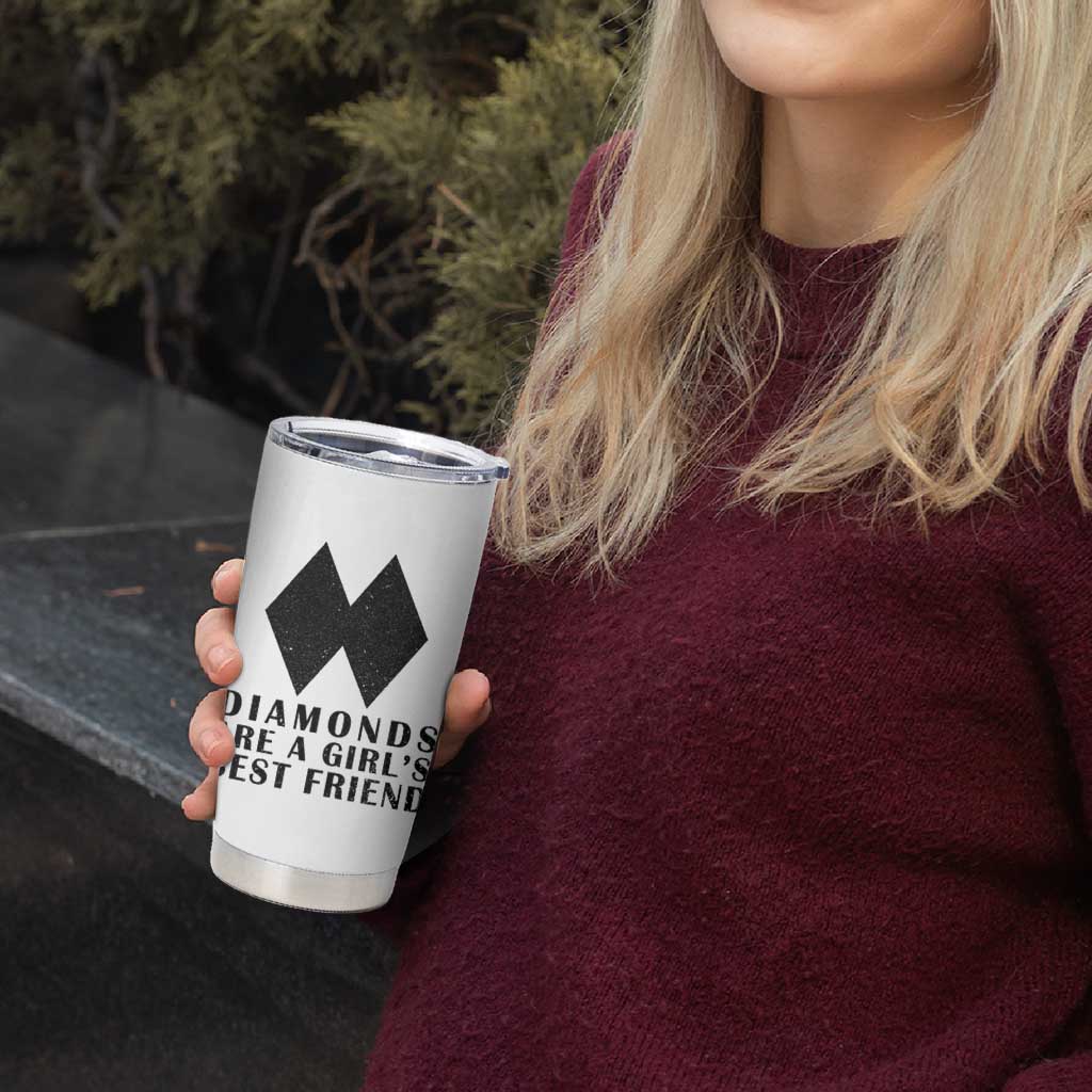 Funny Skiing Snowboarding Tumbler Cup Diamonds Are A Girls Best Friend