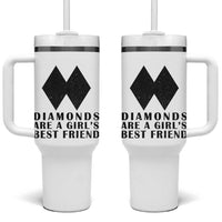 Funny Skiing Snowboarding Tumbler With Handle Diamonds Are A Girls Best Friend