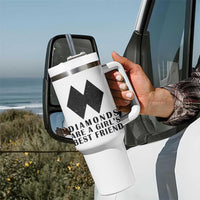 Funny Skiing Snowboarding Tumbler With Handle Diamonds Are A Girls Best Friend