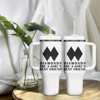 Funny Skiing Snowboarding Tumbler With Handle Diamonds Are A Girls Best Friend