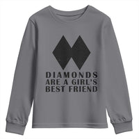 Funny Skiing Snowboarding Youth Sweatshirt Diamonds Are A Girls Best Friend
