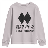 Funny Skiing Snowboarding Youth Sweatshirt Diamonds Are A Girls Best Friend