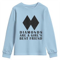 Funny Skiing Snowboarding Youth Sweatshirt Diamonds Are A Girls Best Friend