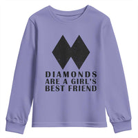 Funny Skiing Snowboarding Youth Sweatshirt Diamonds Are A Girls Best Friend
