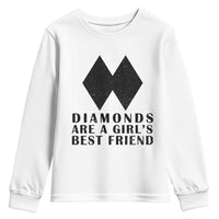 Funny Skiing Snowboarding Youth Sweatshirt Diamonds Are A Girls Best Friend